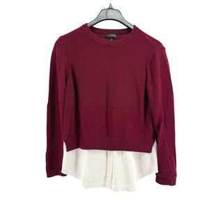 The Limited Womens "M" Pre-Owned Burgundy Knit Blouse Shirt‎ Combo Women Layered